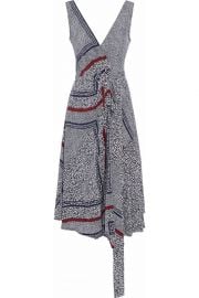 Printed silk wrap dress by Derek Lam at The Outnet